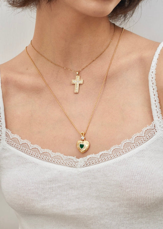 Gabrielle Green Love Edelstein-Halskette