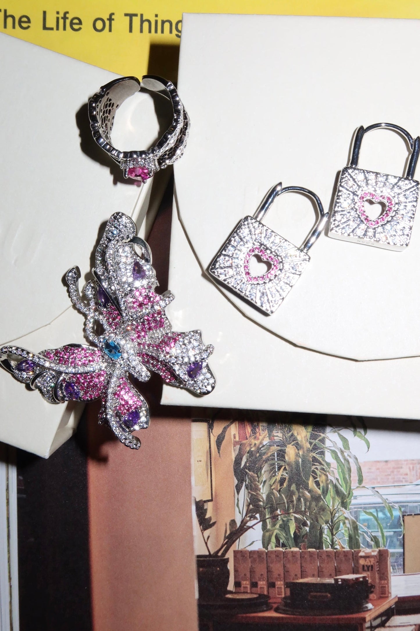 Orecchini scintillanti Pheobie Pink Secret
