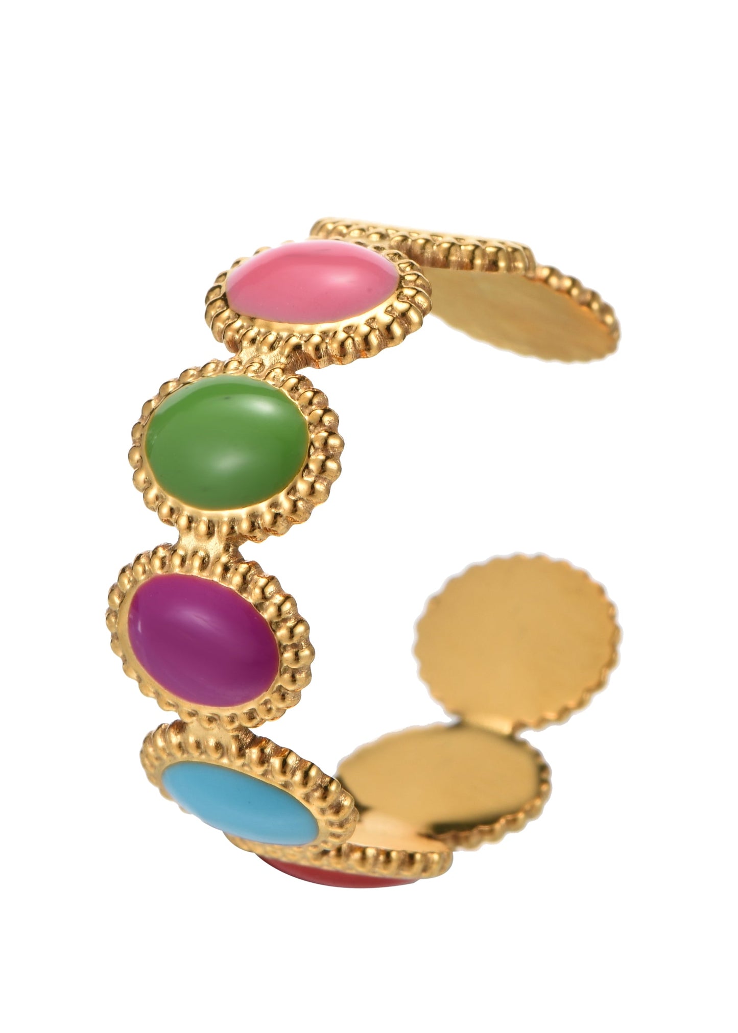Anello Daphne colorato dorato