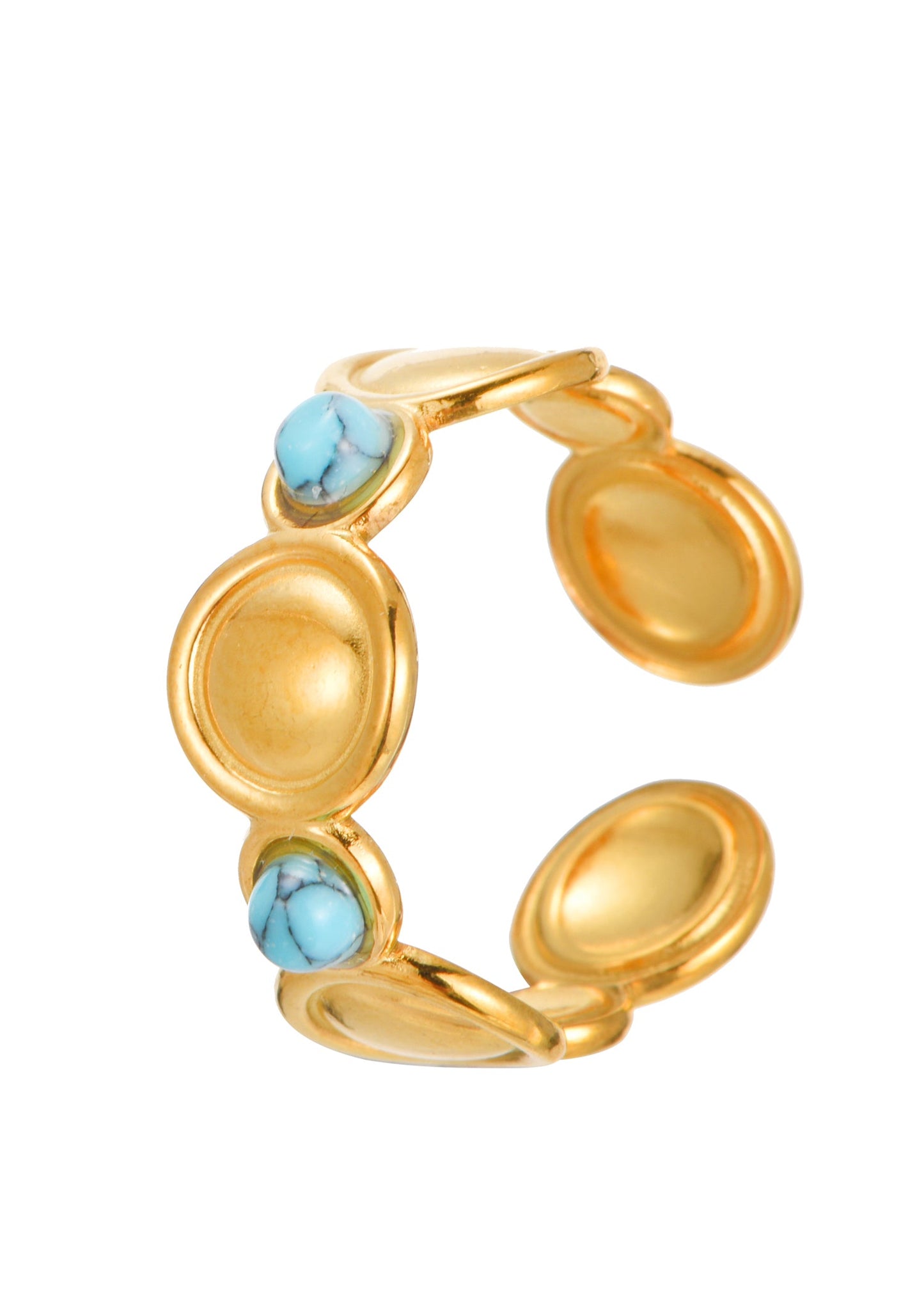 Zoe Amazon Stone Goldener Ring II