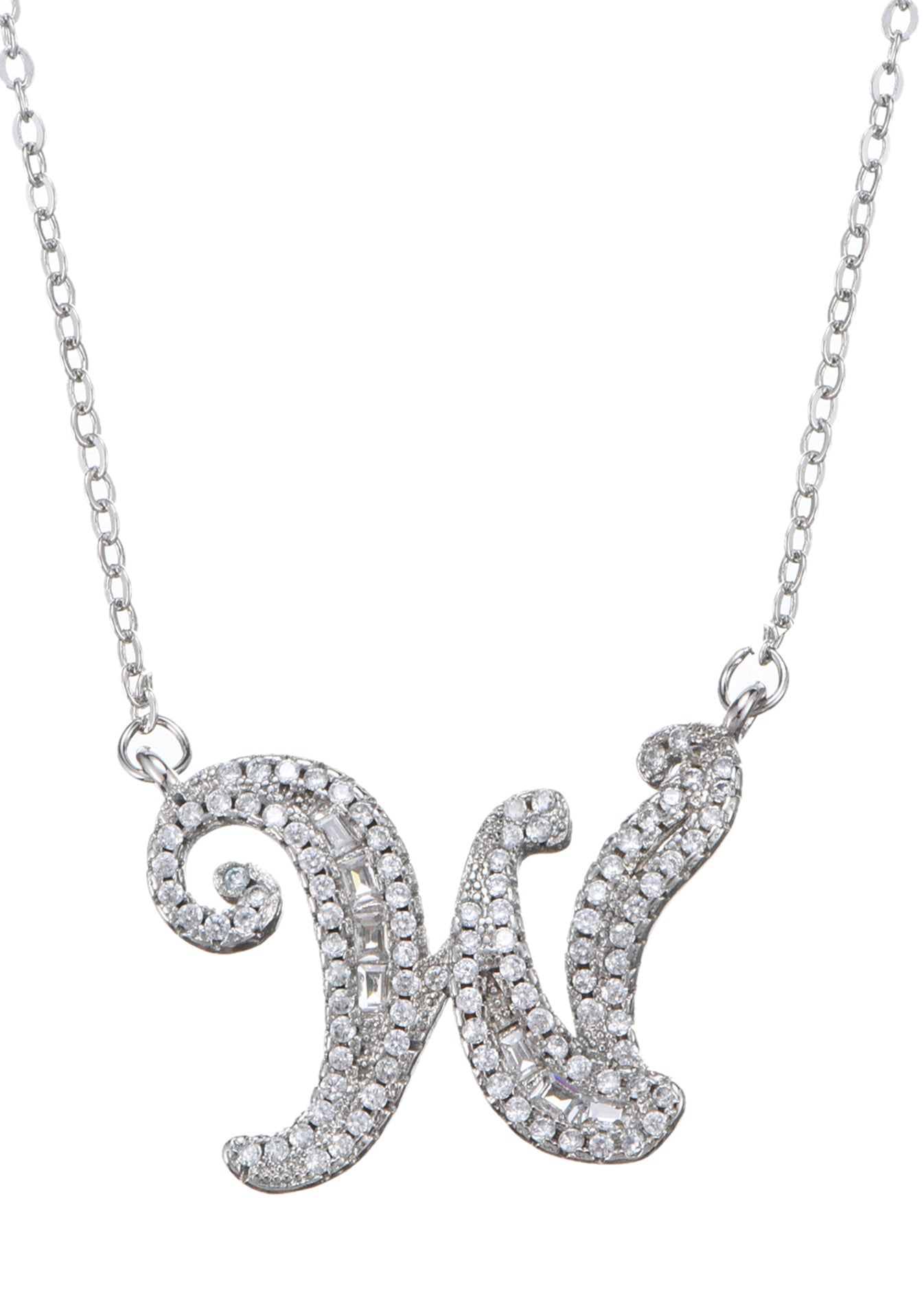 Alphabet Initial Letter Gemstone Necklace