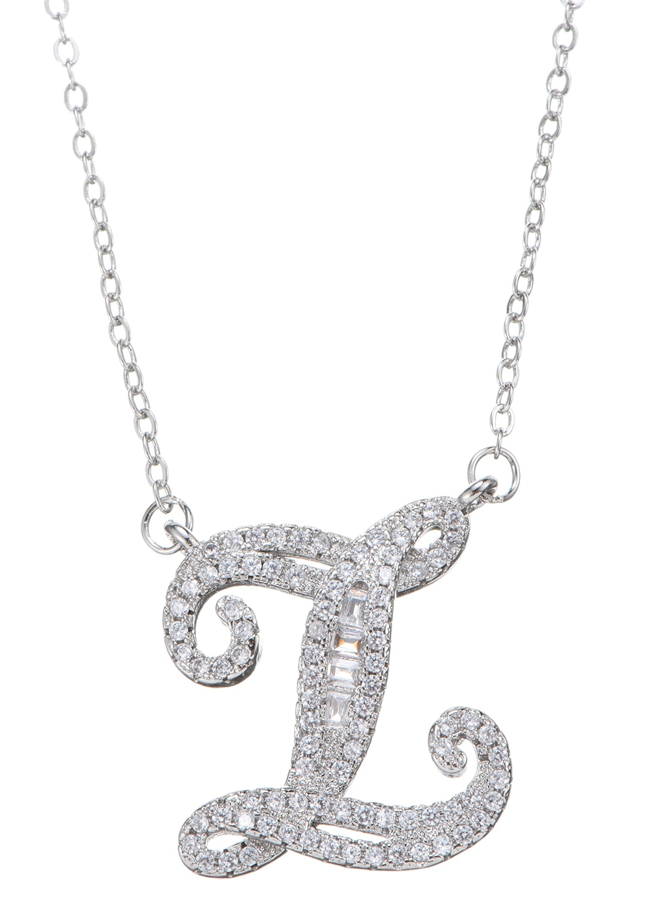 Alphabet Initial Letter Gemstone Necklace