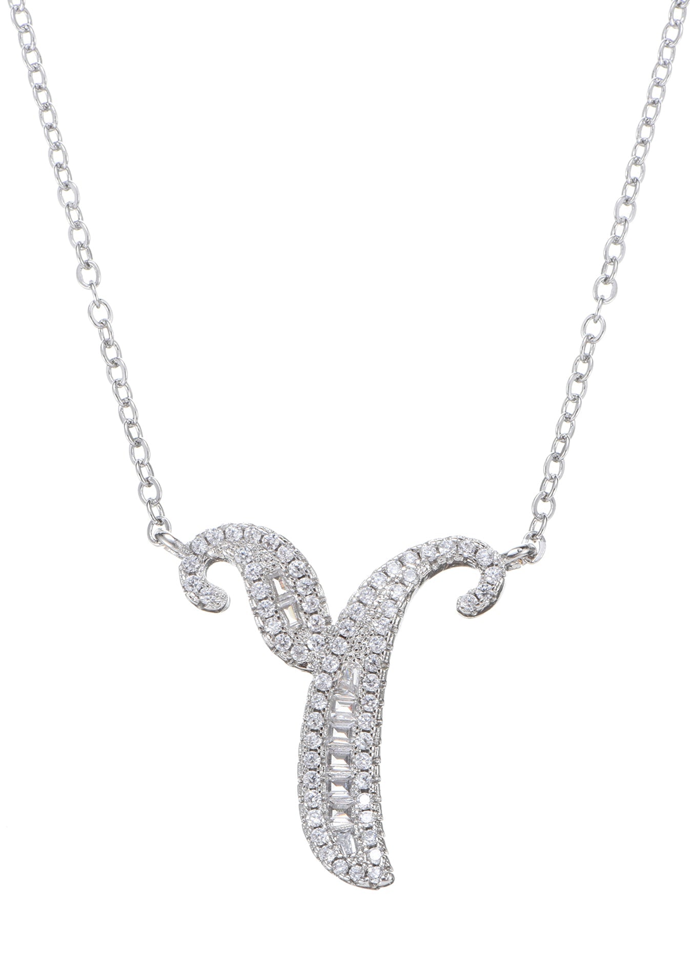 Alphabet Initial Letter Gemstone Necklace
