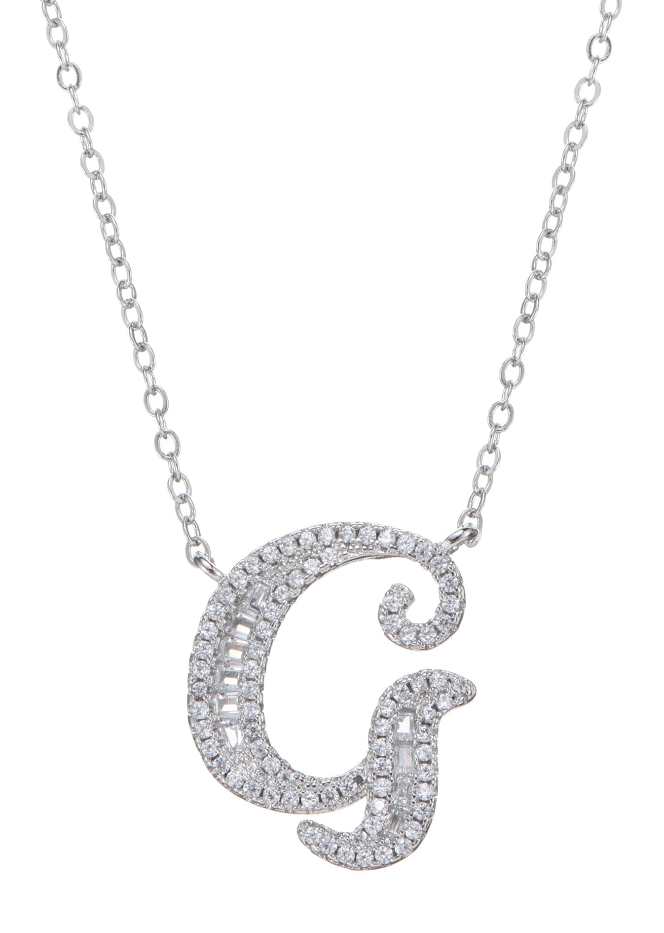 Alphabet Initial Letter Gemstone Necklace