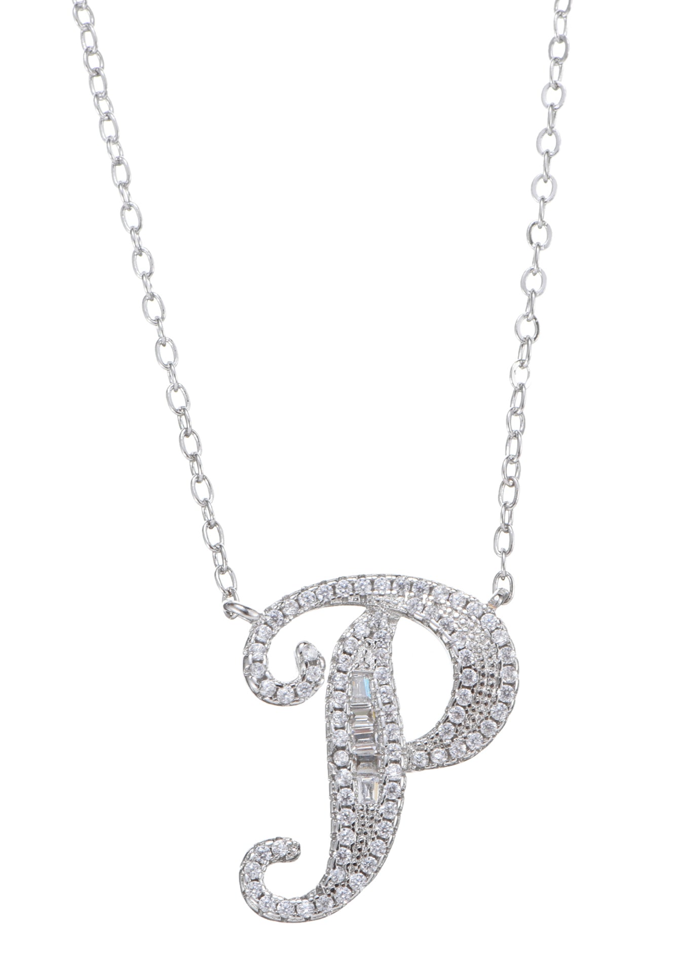 Alphabet Initial Letter Gemstone Necklace