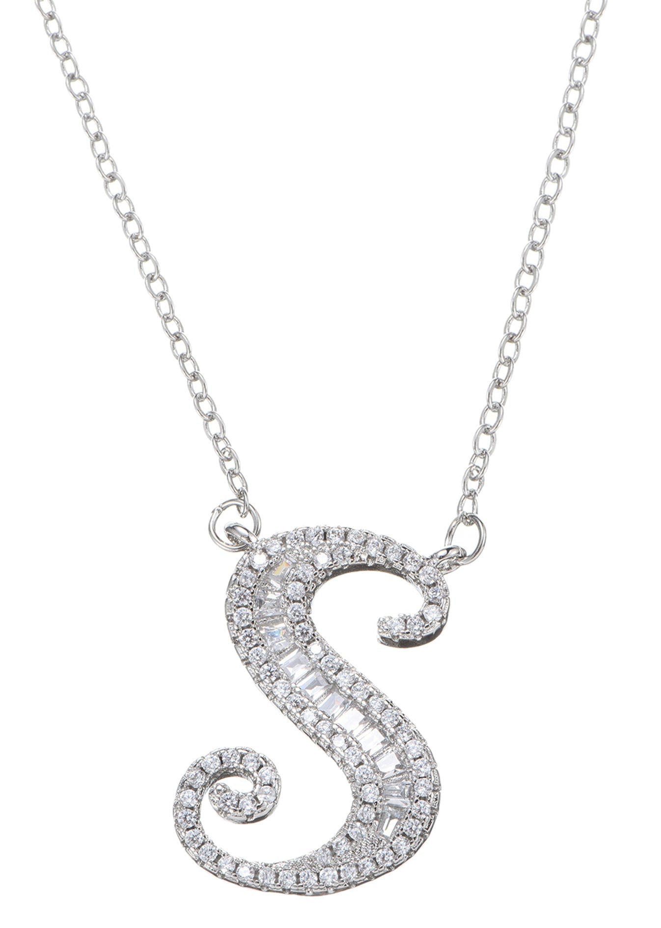 Alphabet Initial Letter Gemstone Necklace