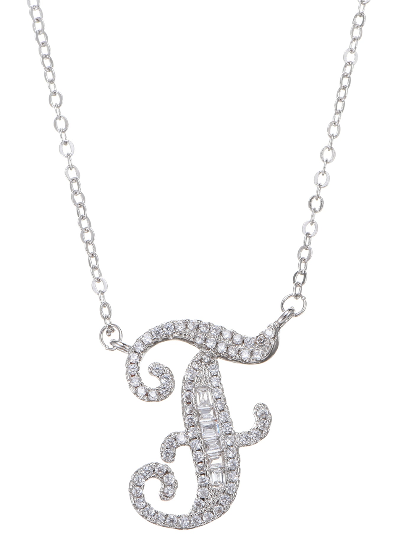 Alphabet Initial Letter Gemstone Necklace