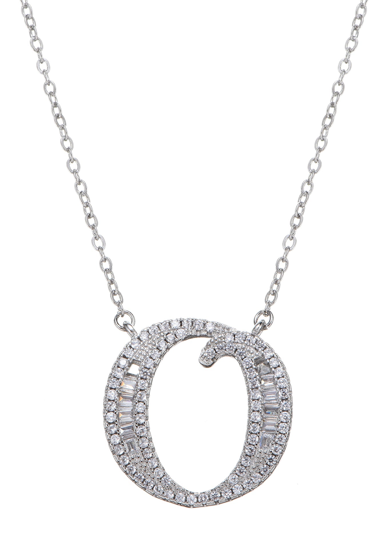 Alphabet Initial Letter Gemstone Necklace