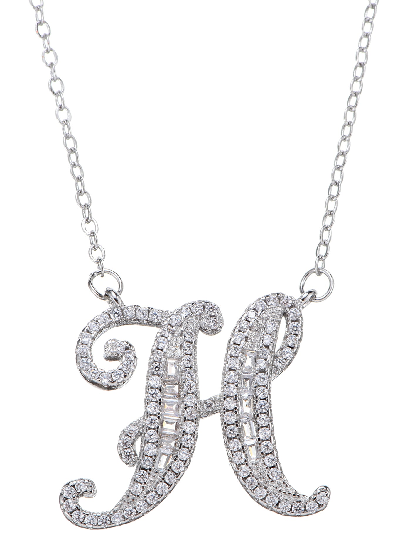 Alphabet Initial Letter Gemstone Necklace