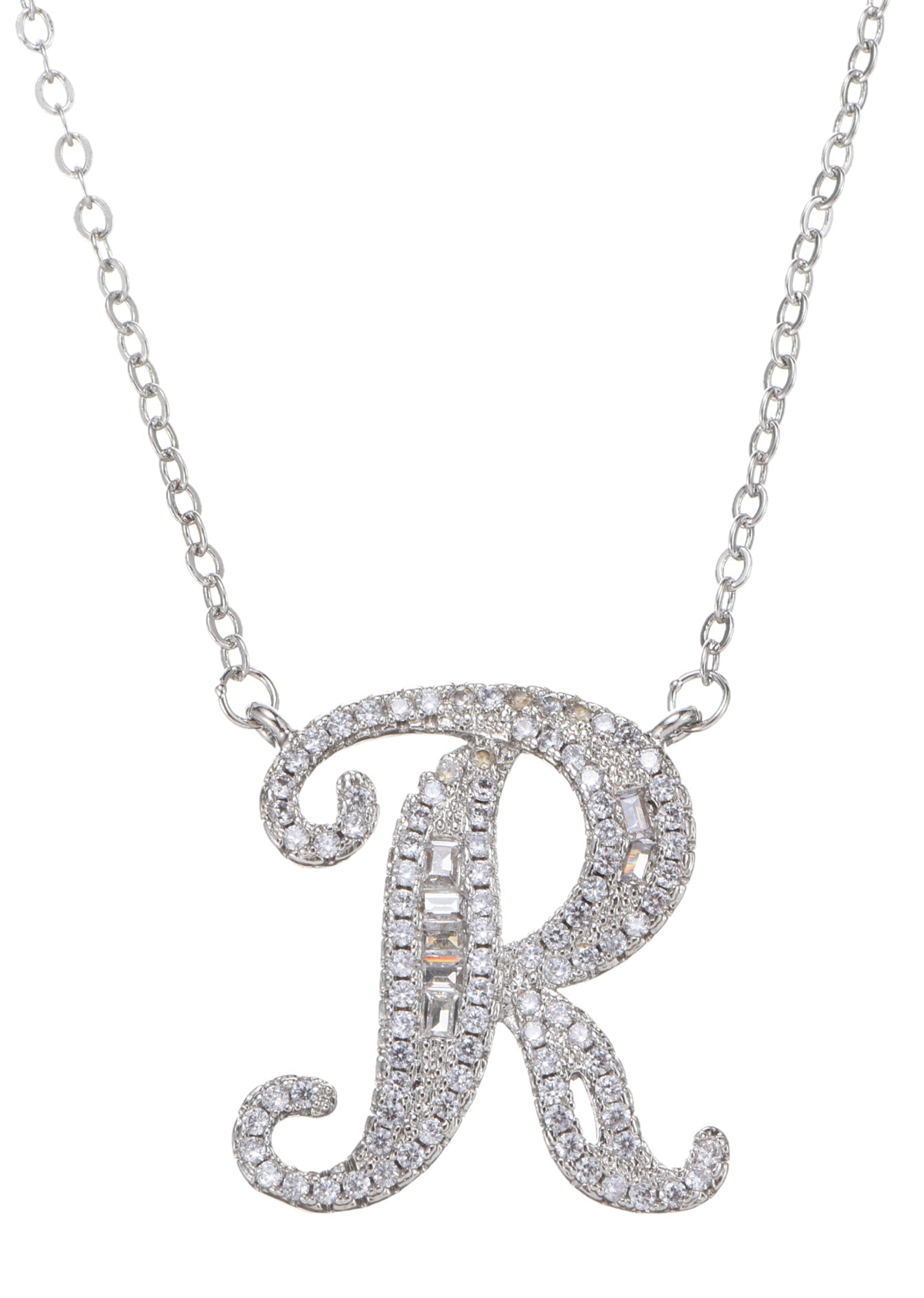 Alphabet Initial Letter Gemstone Necklace