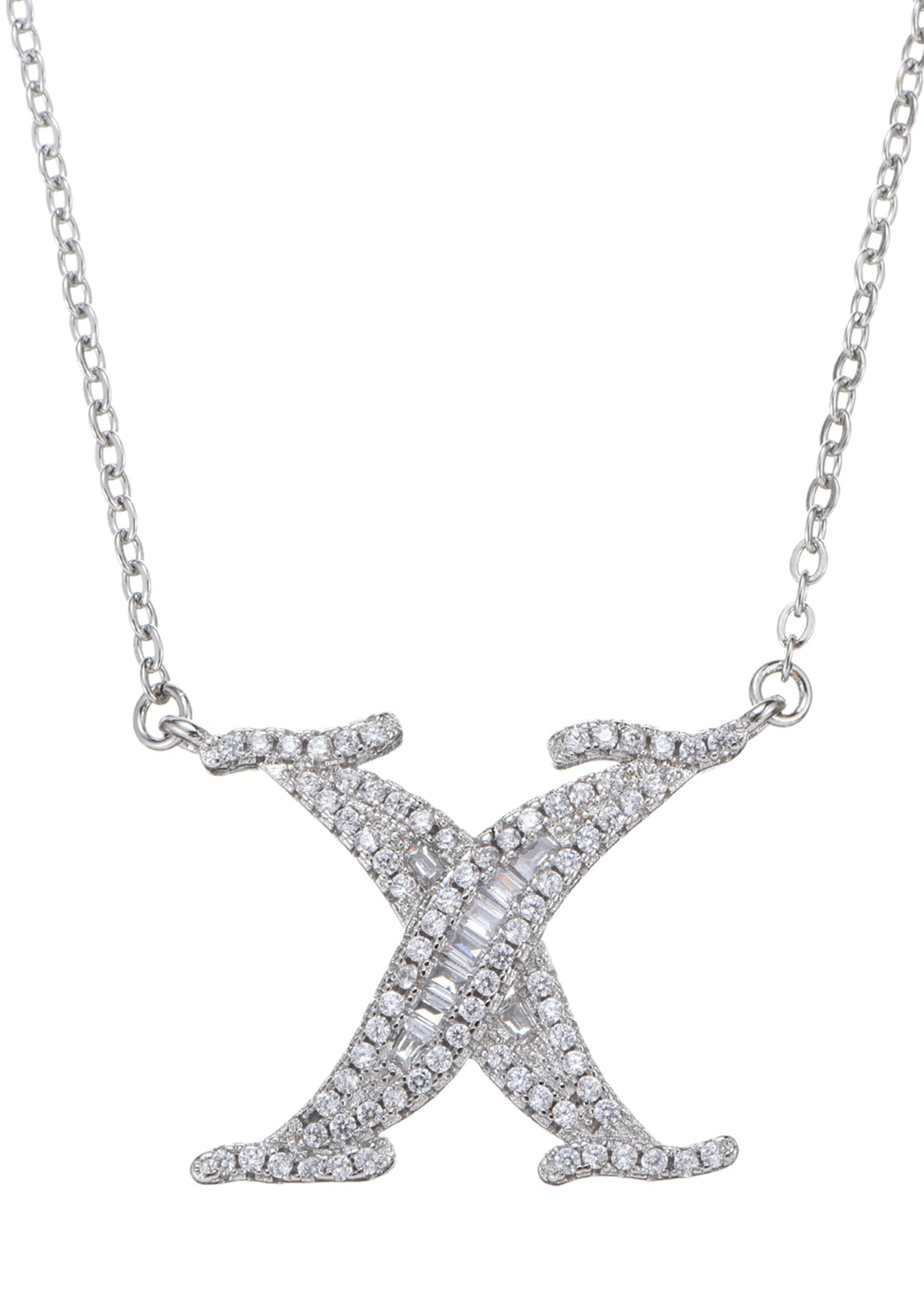 Alphabet Initial Letter Gemstone Necklace