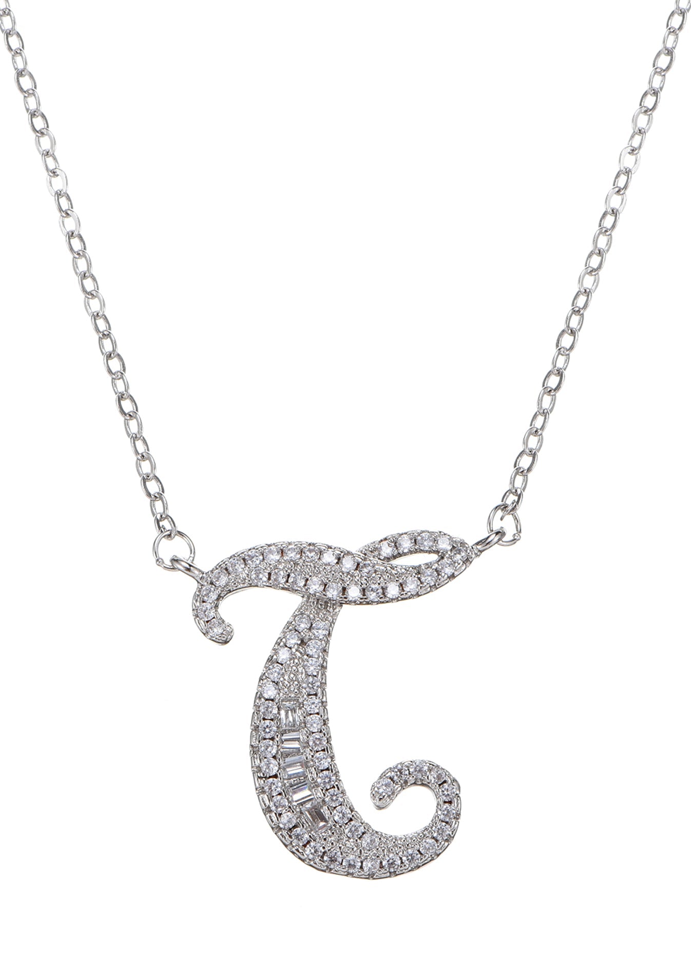 Alphabet Initial Letter Gemstone Necklace