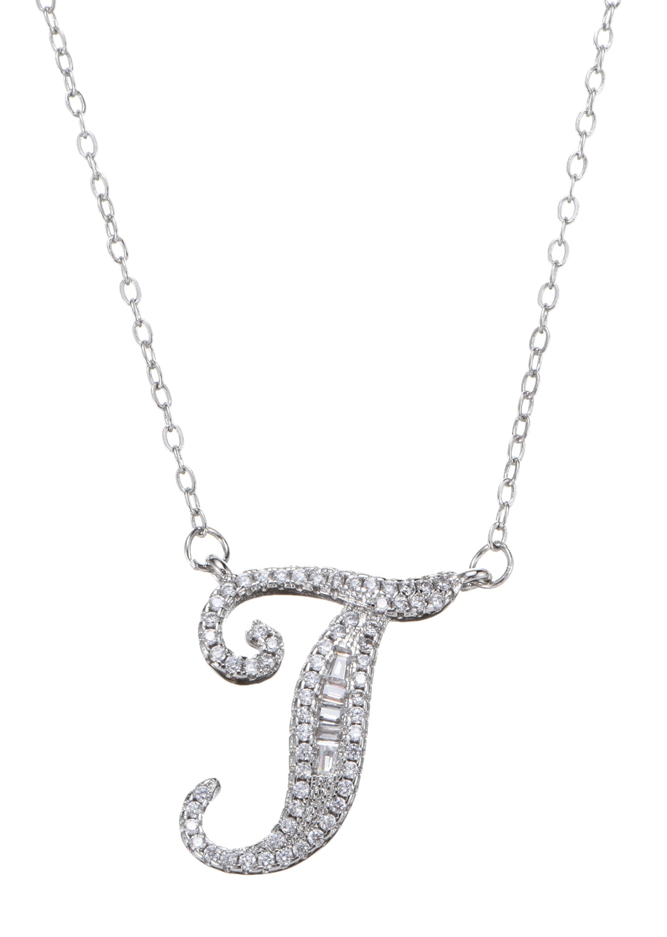 Alphabet Initial Letter Gemstone Necklace