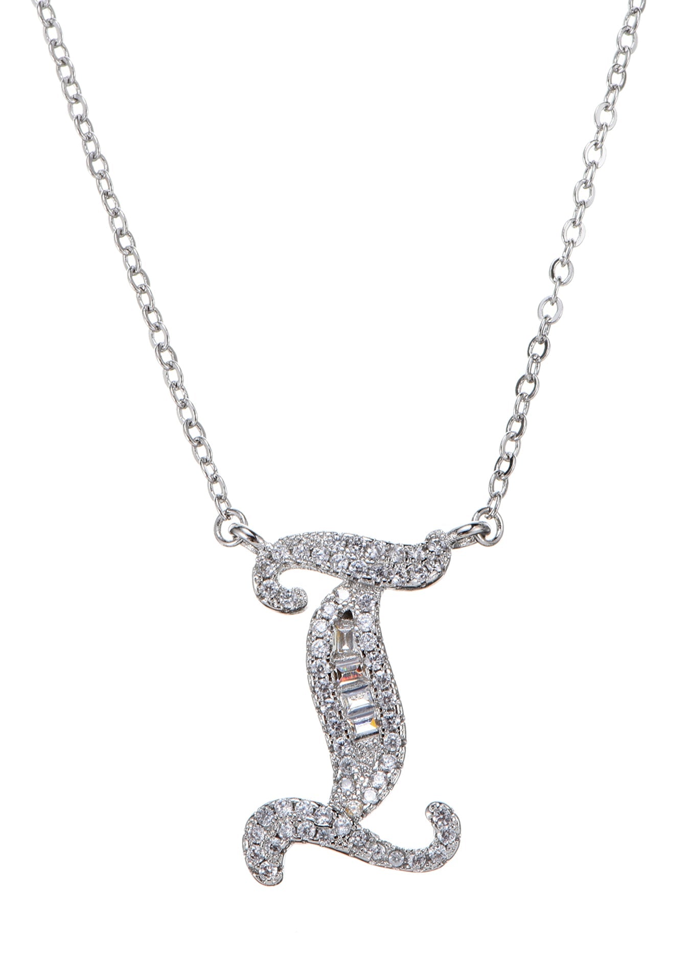 Alphabet Initial Letter Gemstone Necklace