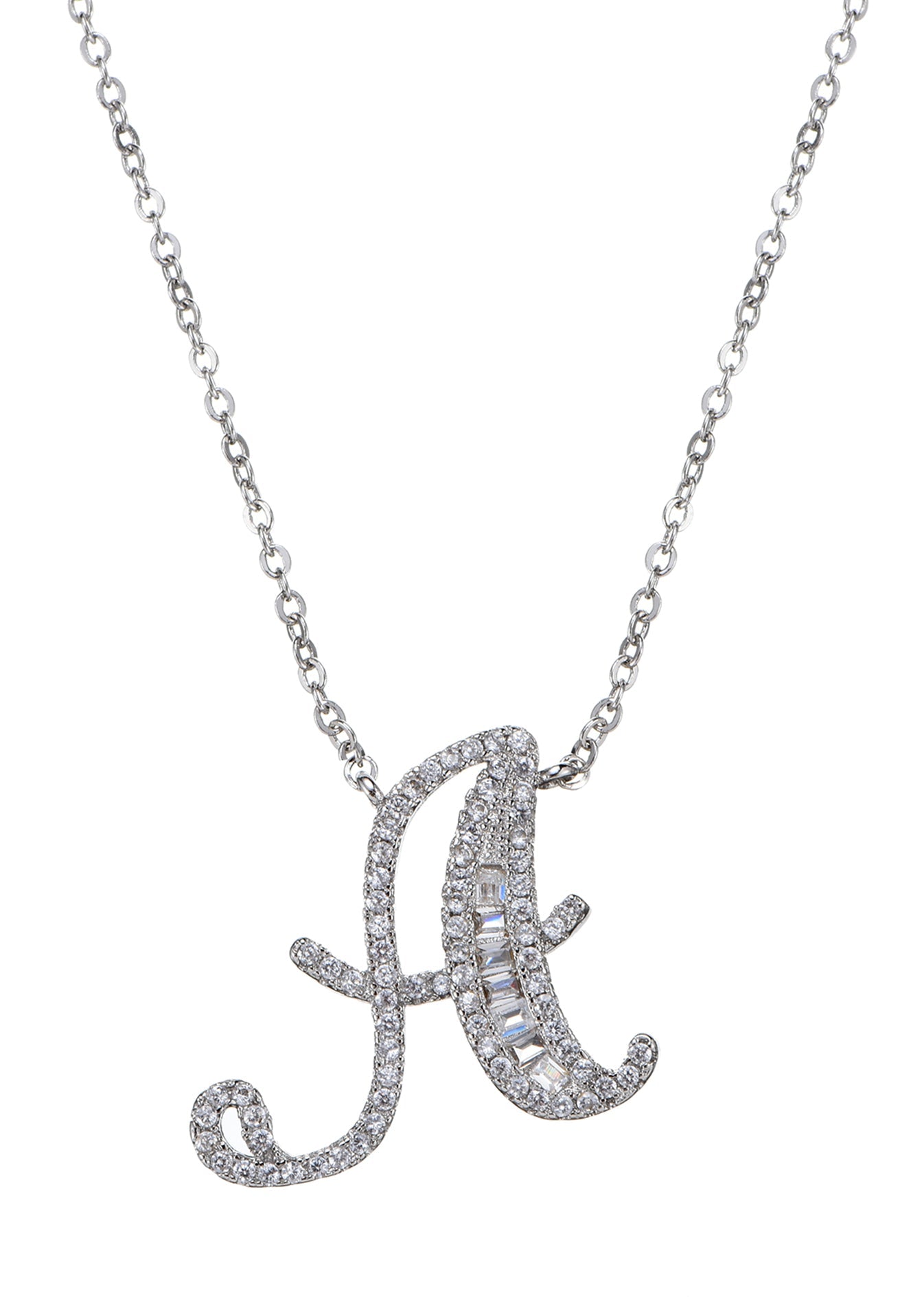 Alphabet Initial Letter Gemstone Necklace