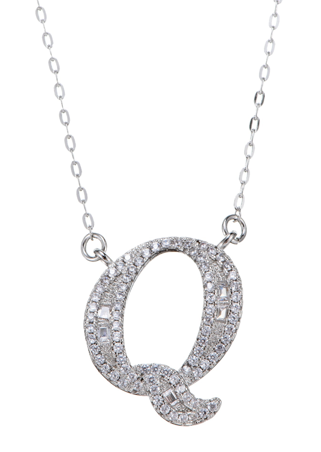 Alphabet Initial Letter Gemstone Necklace