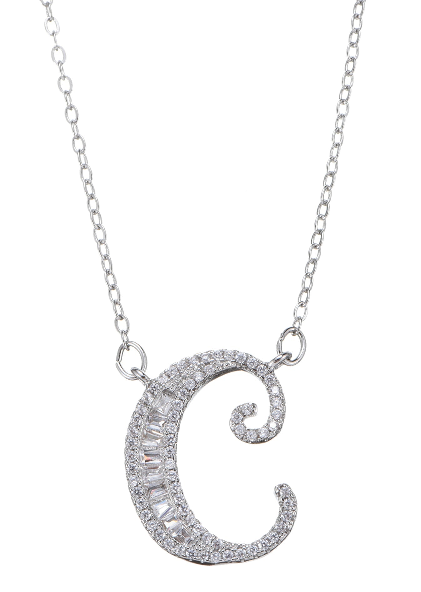 Alphabet Initial Letter Gemstone Necklace
