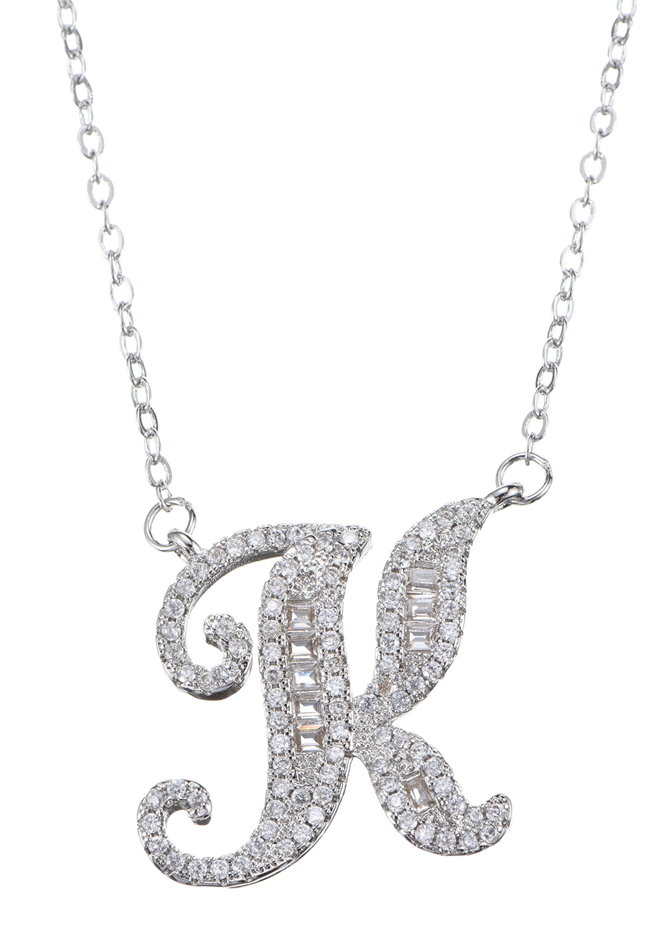 Alphabet Initial Letter Gemstone Necklace