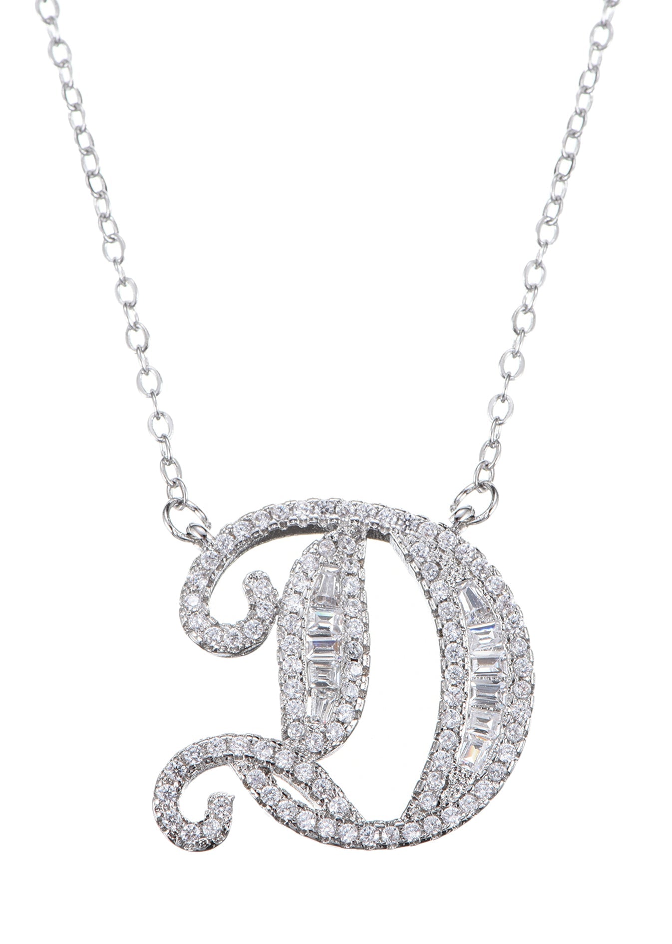 Alphabet Initial Letter Gemstone Necklace
