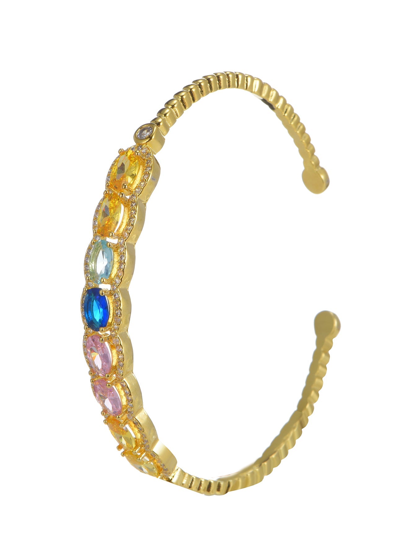 Leela Goldenes Armband mit bunten Steinen