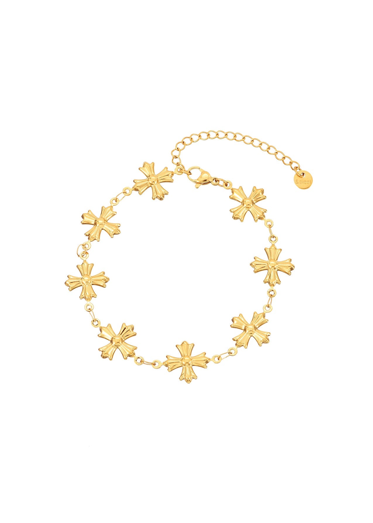Henri Gothic Kreuz Goldenes Armband