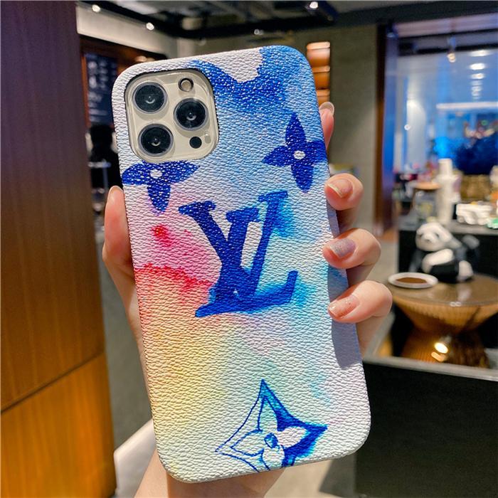 Custodia per telefono blu colorata per iPhone