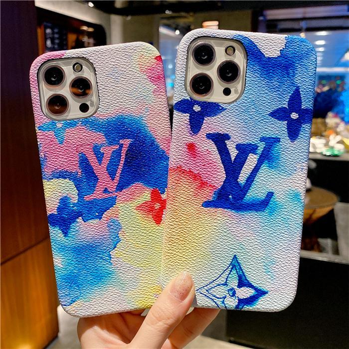 Custodia per telefono blu colorata per iPhone