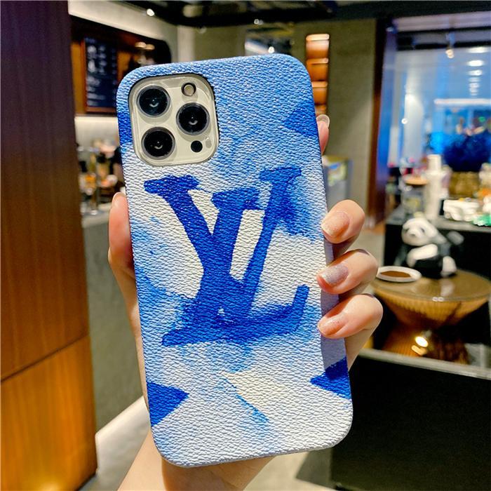 Custodia per telefono blu colorata per iPhone