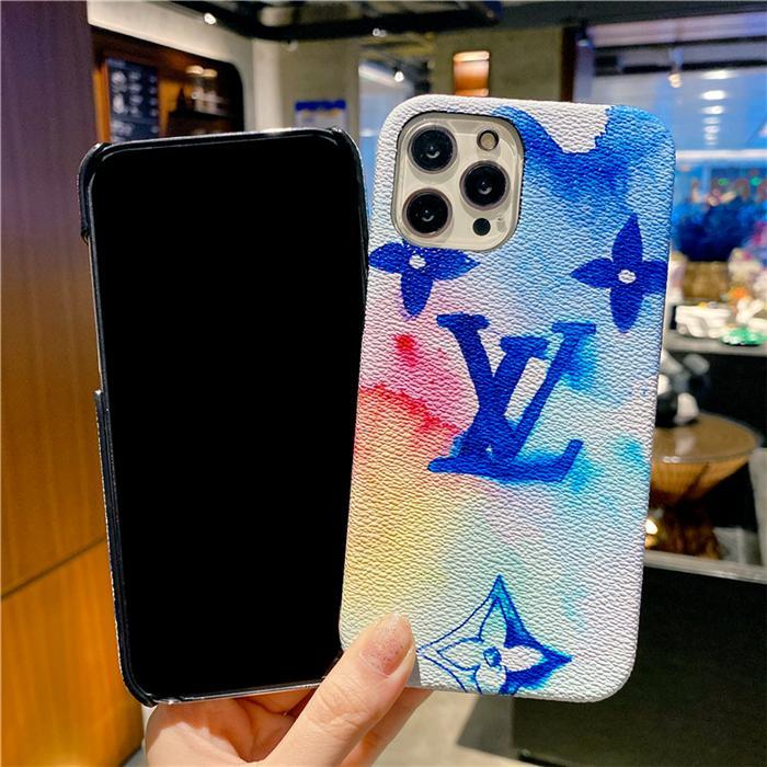 Custodia per telefono blu colorata per iPhone