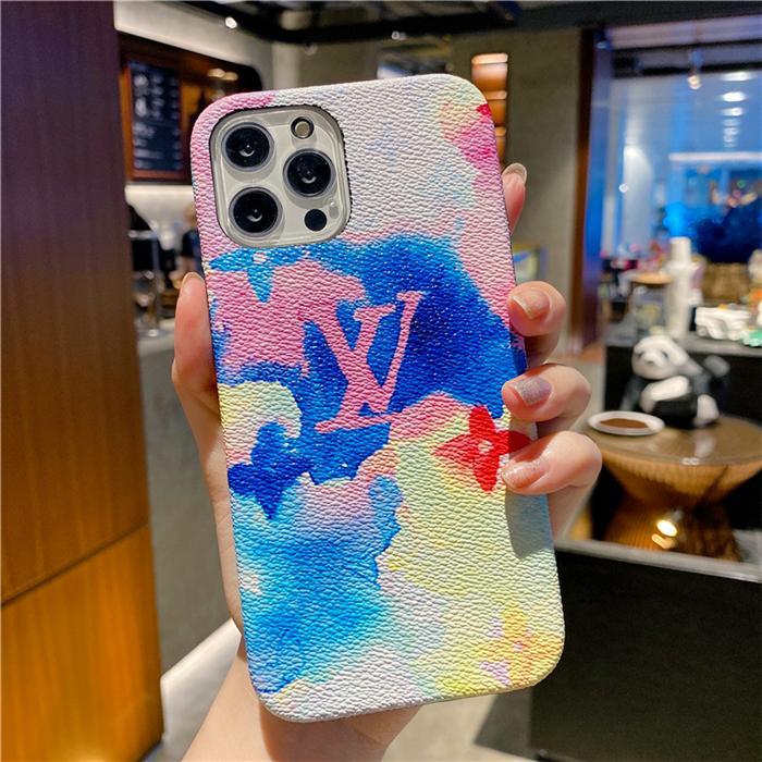 Custodia per telefono blu colorata per iPhone