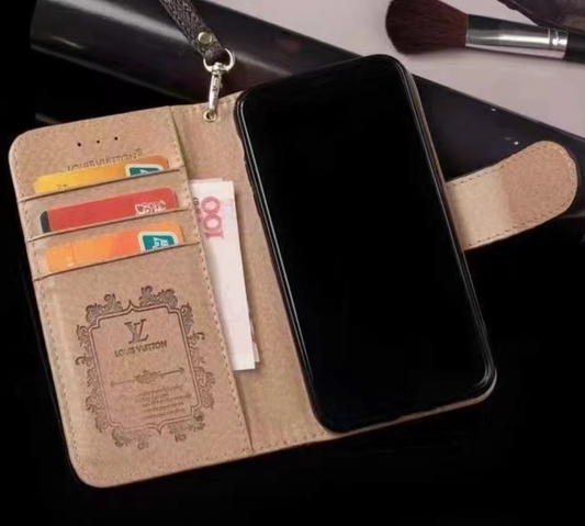 Trendy Leather Wallet Style Phone Case For iPhone