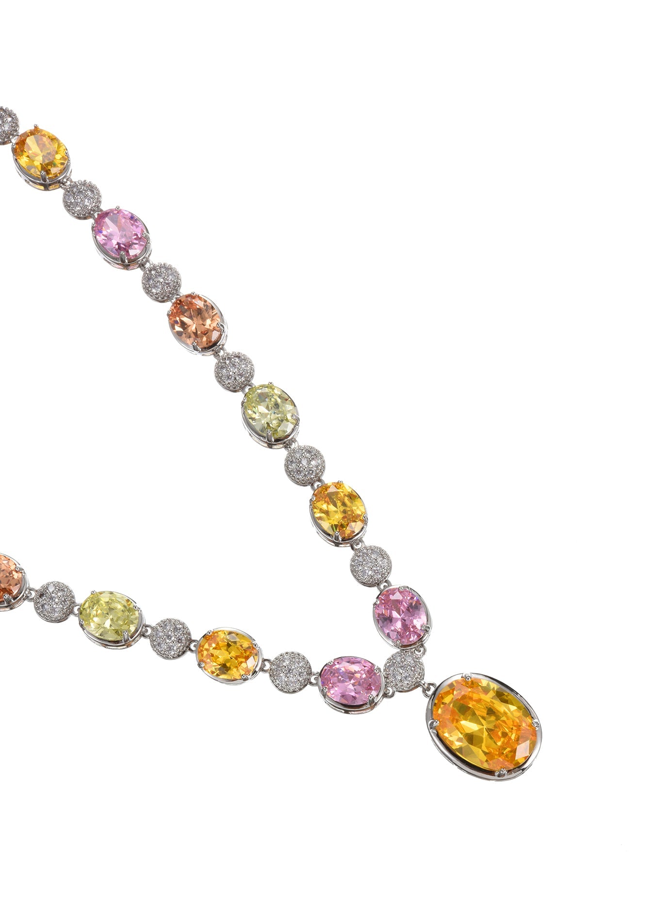 Marta Yellow Pink Diamond Necklace