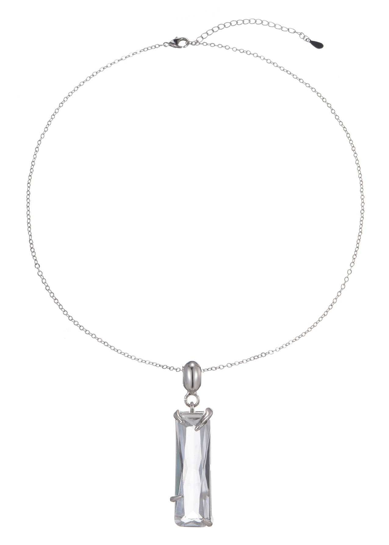 Collana in argento con pietra di cristallo Taki