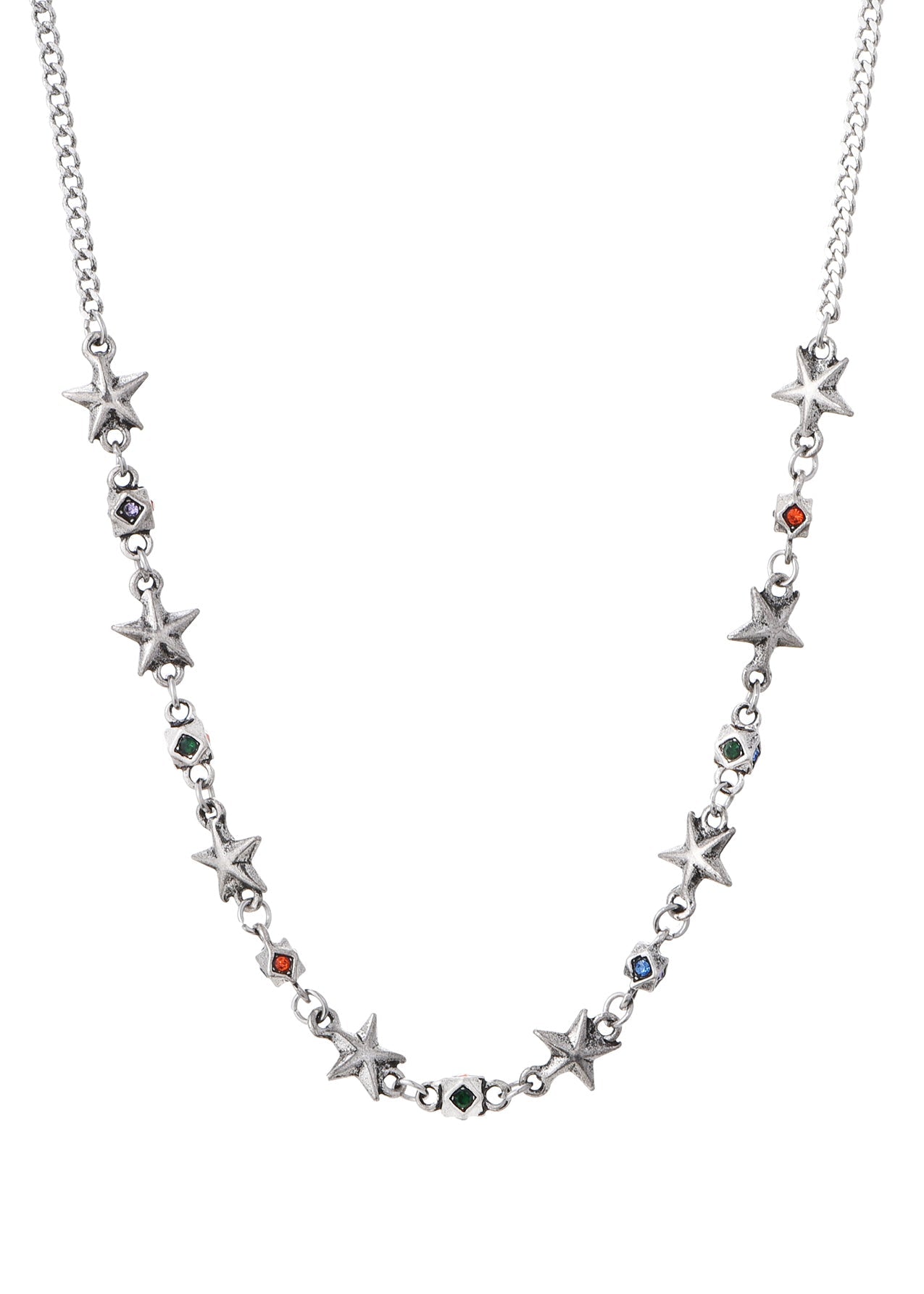 Val Vintage Star Silver Necklace
