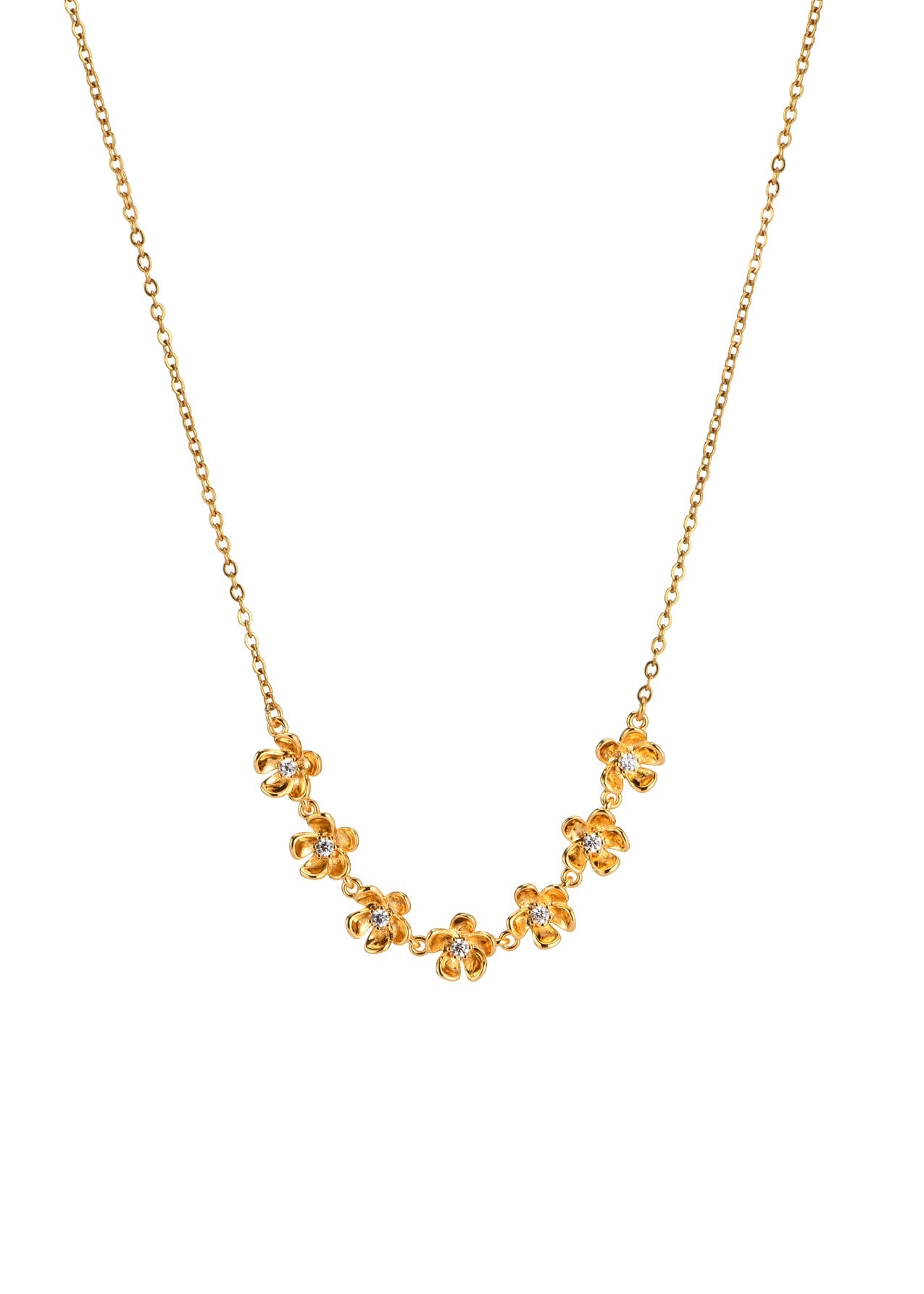 Fiona Flower Blooming Golden Necklace