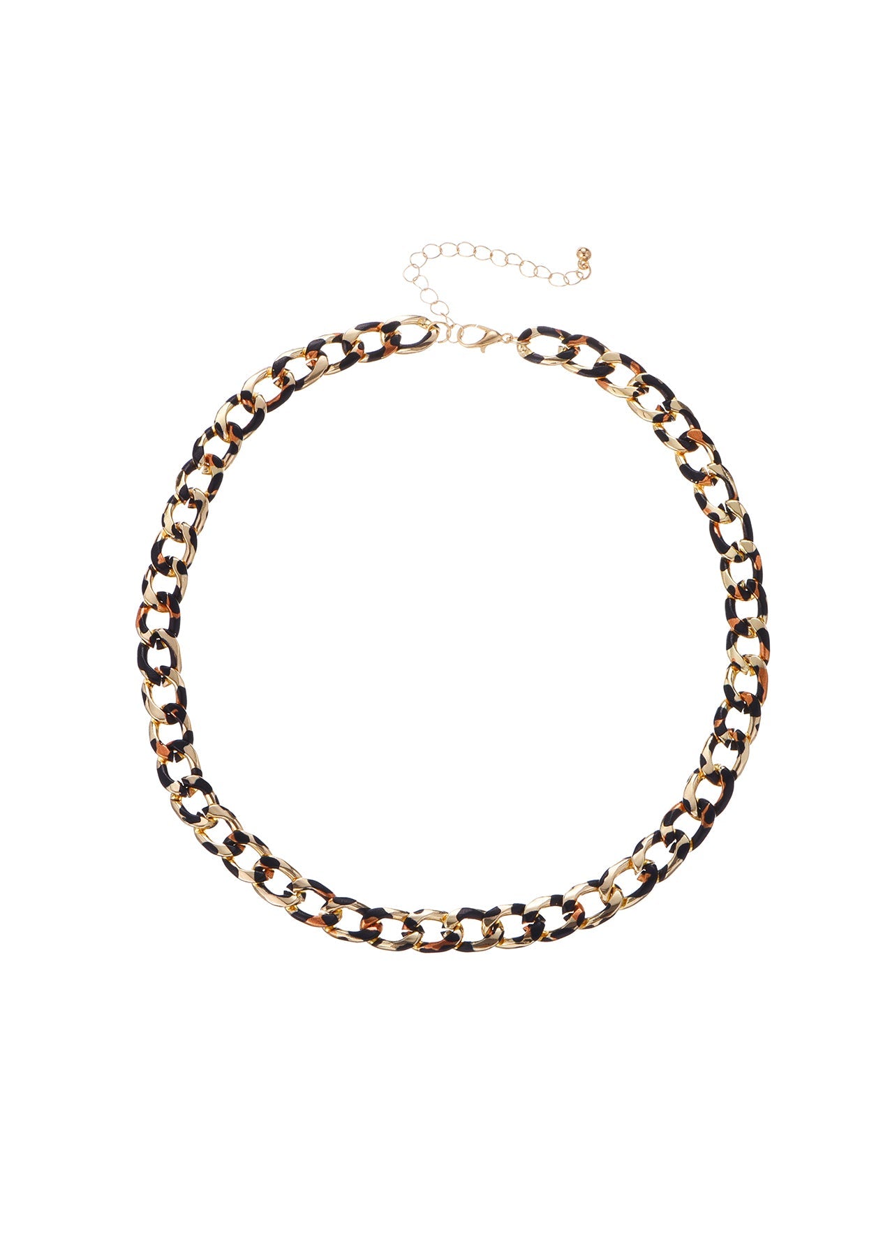 Leo Leopard Goldene Kette Halskette Armband Set