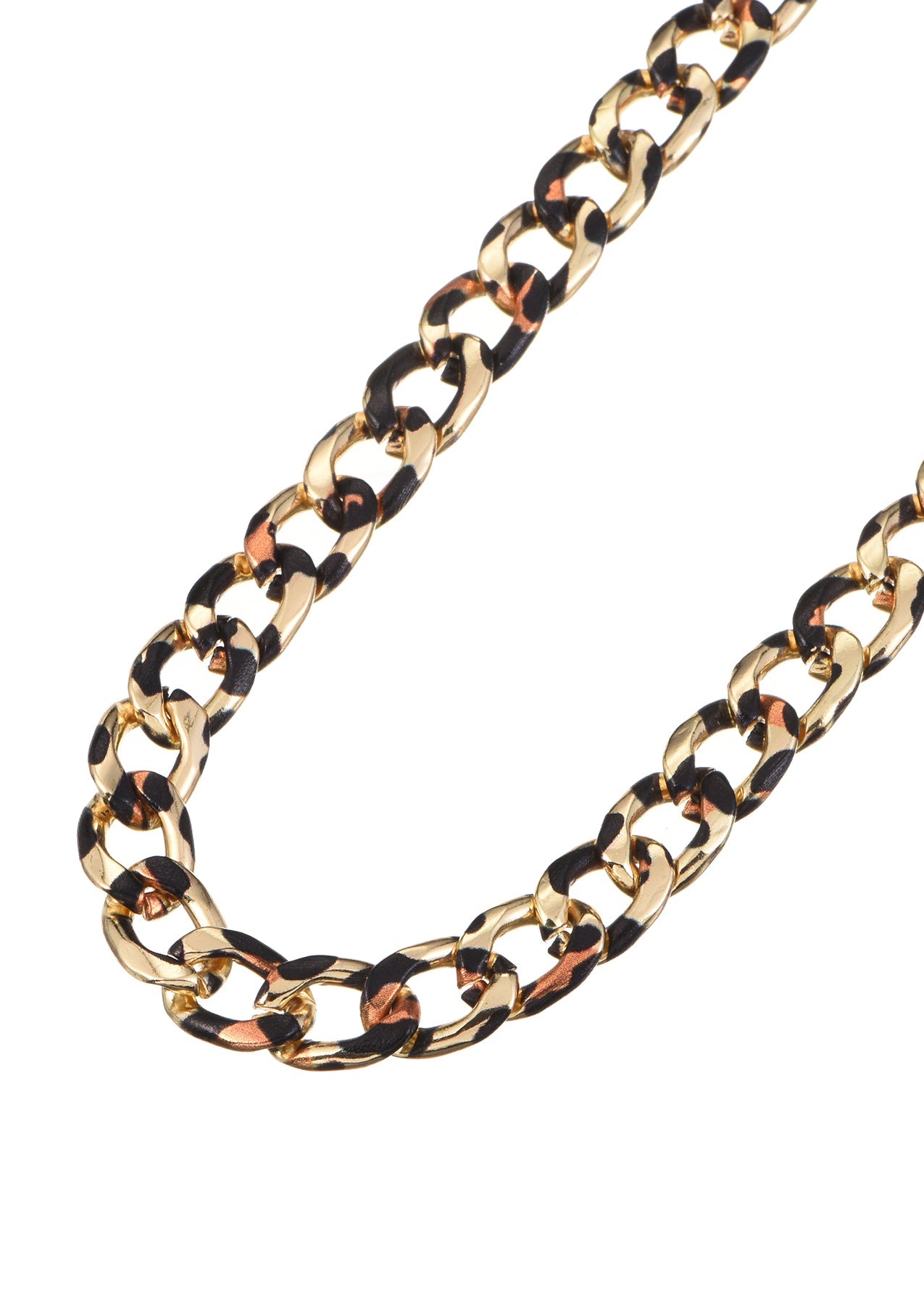 Leo Leopard Goldene Kette Halskette Armband Set