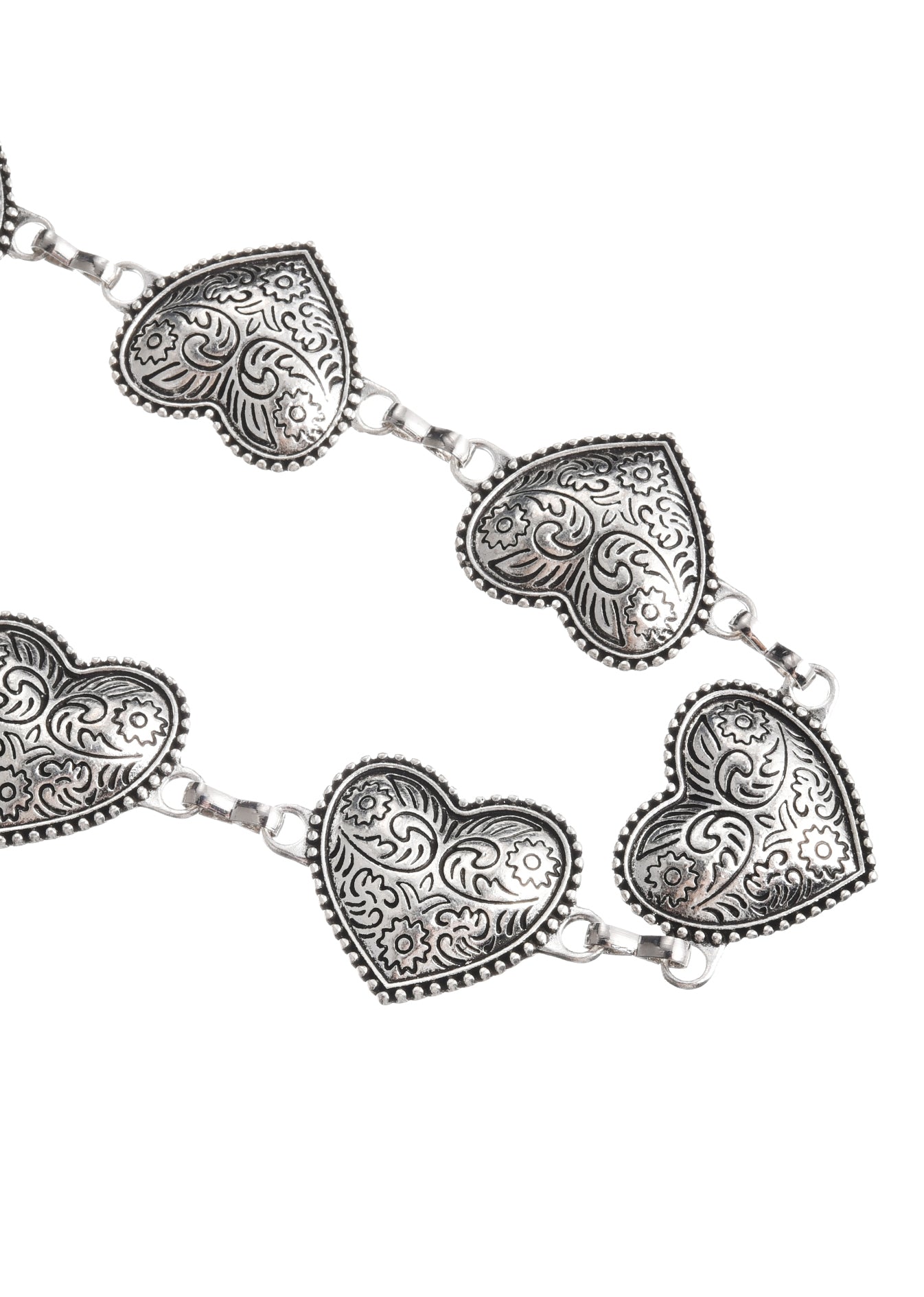 Catena da cintura vintage in argento con scritta "Love"