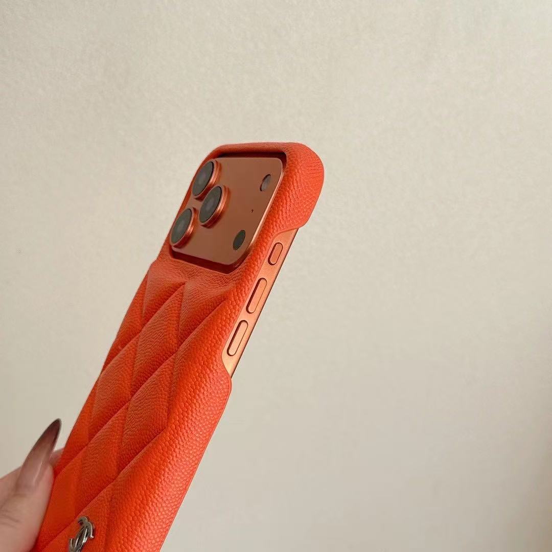 Stylish Leather Design Phone Case For iPhone