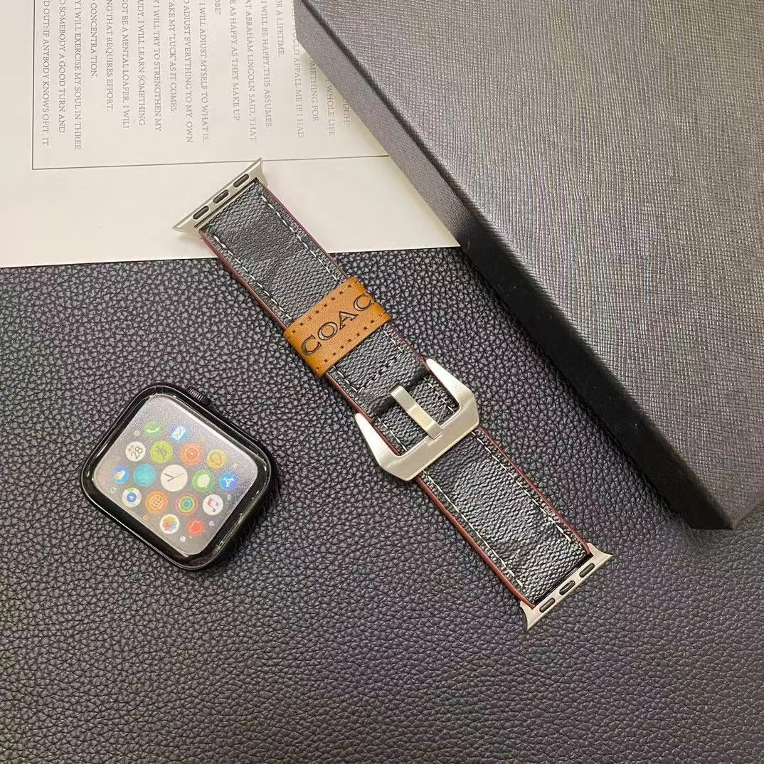 Cinturini in pelle color caffè per Apple Watch