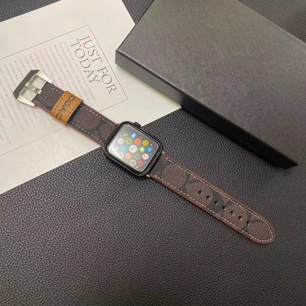 Cinturini in pelle color caffè per Apple Watch