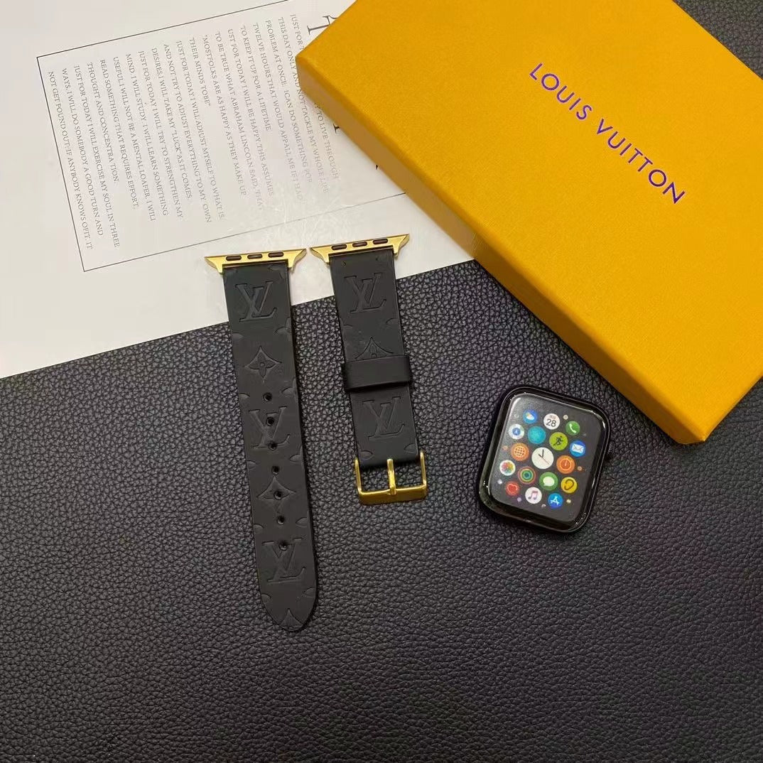 Trendige schwarze Apple Watch-Armbänder (4 Stile)