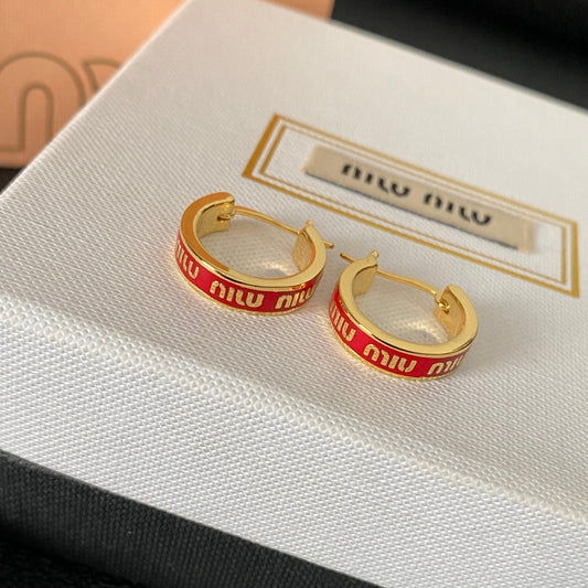 Enamel Brass Earrings