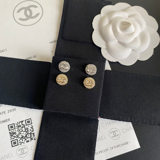 Diamond Mini Round Stud Earrings