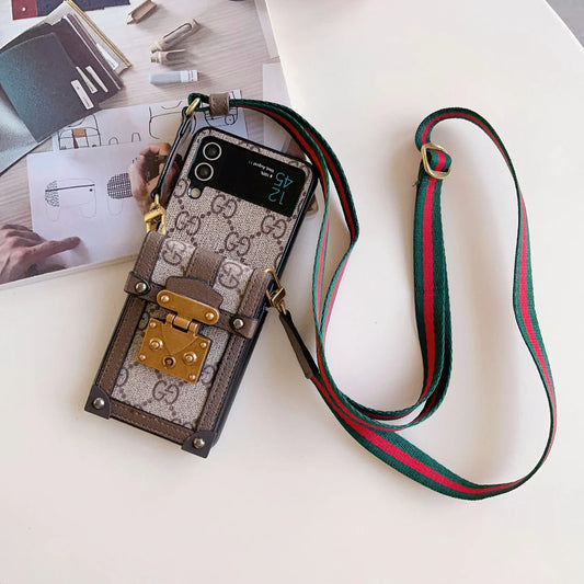 Custodia porta carte con lucchetto retrò per Samsung Galaxy