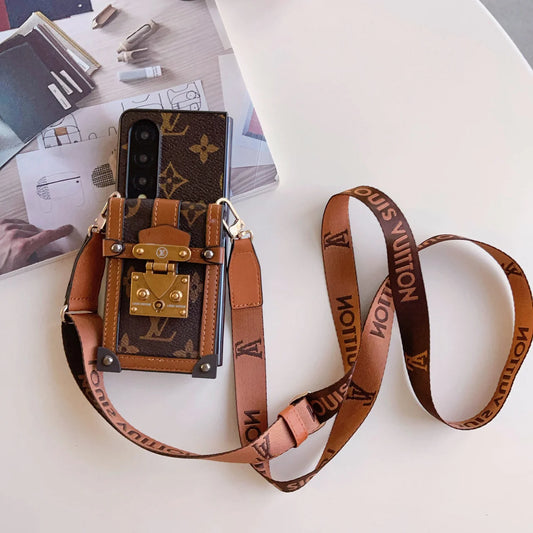 Custodia porta carte con lucchetto retrò per Samsung Galaxy