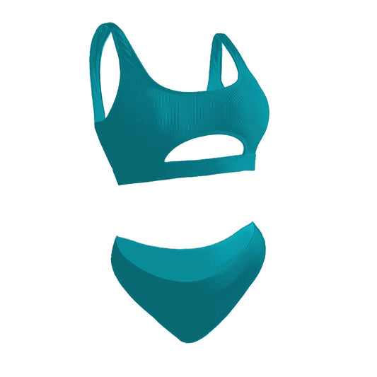 Solide, ausgehöhlte Bikini-Bademode