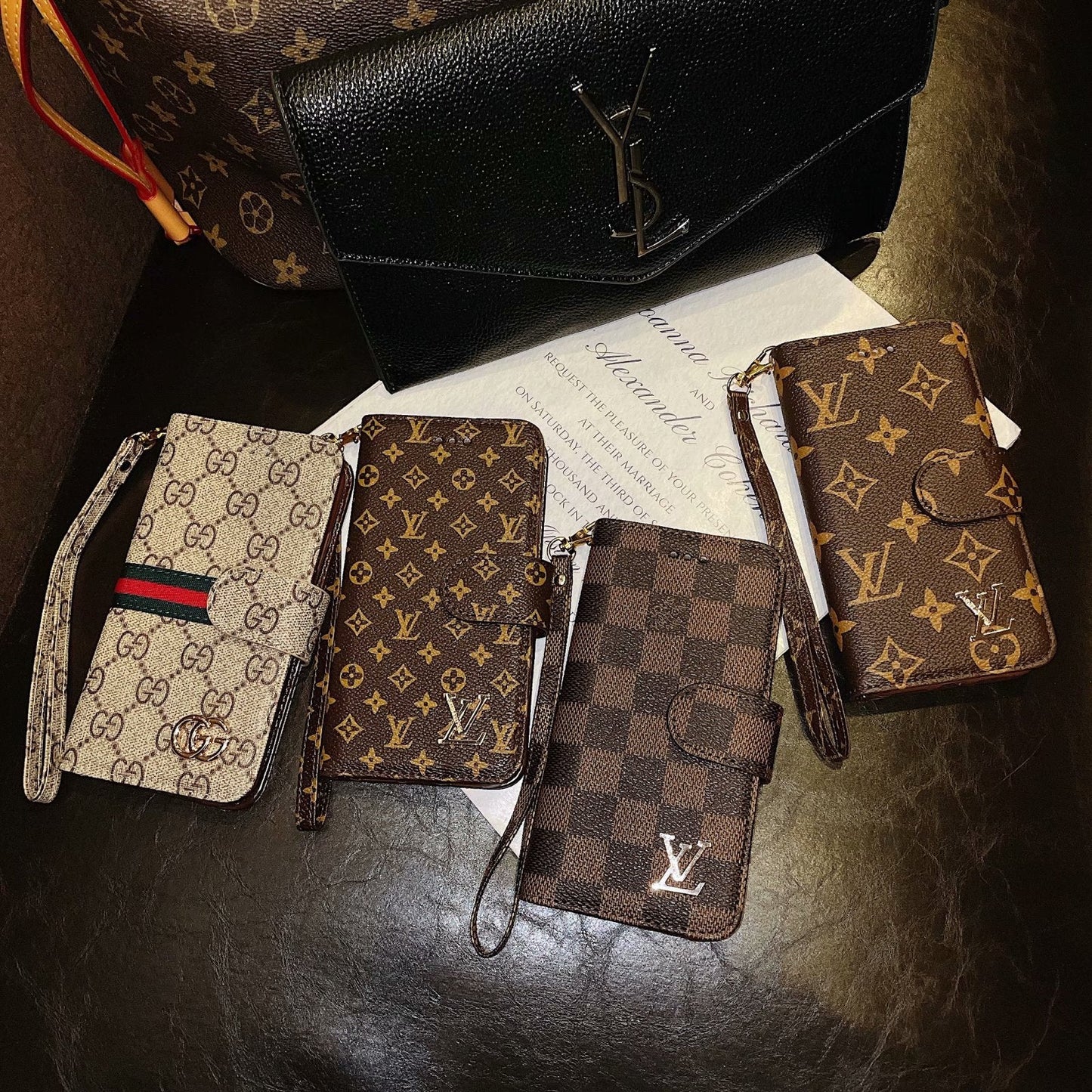 Trendy Leather Wallet Style Phone Case