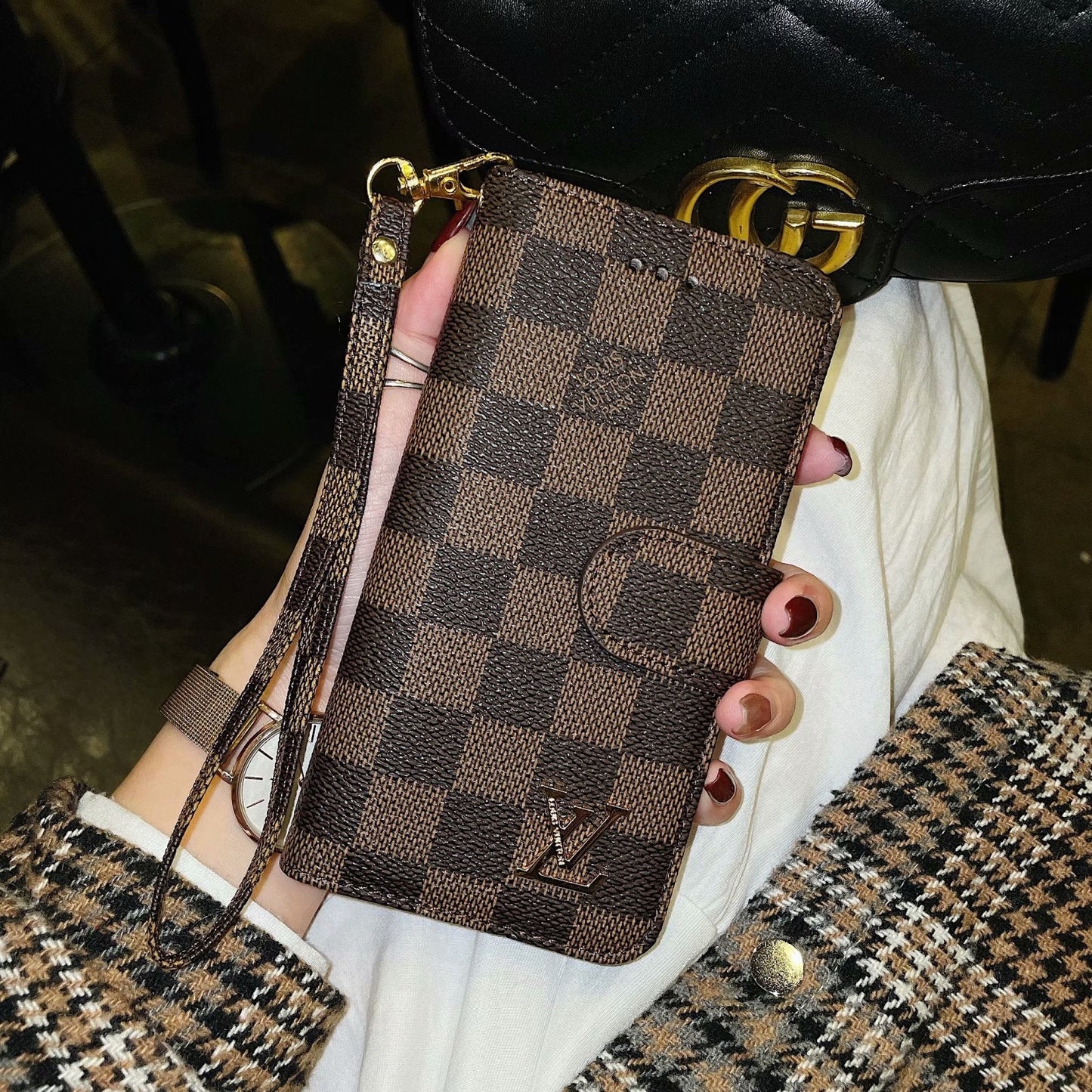 Trendy Leather Wallet Style Phone Case