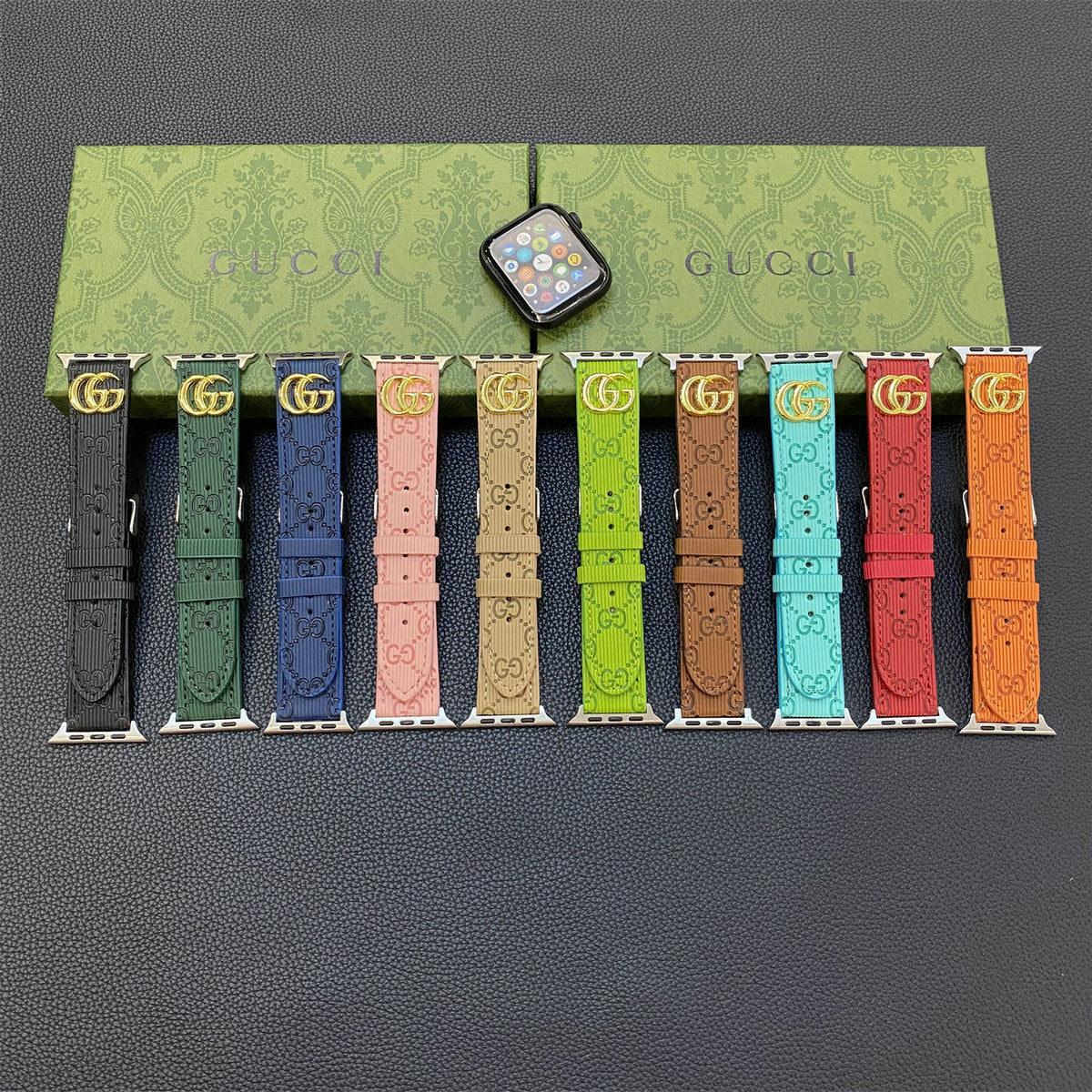 Herbstliche Lacklederarmbänder für die Apple Watch